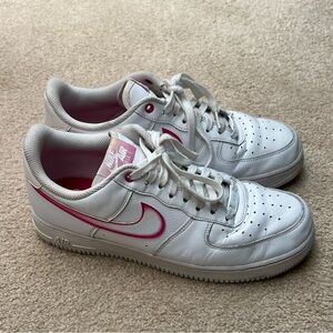 Nike Air Force One with Pink Accents Sneakers